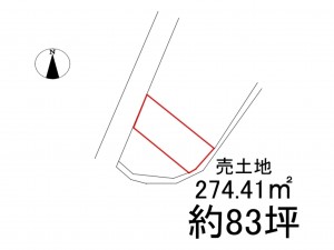 新郷村大字西越、土地の間取り画像です