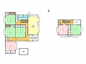 八戸市大字新井田、中古一戸建ての間取り画像です