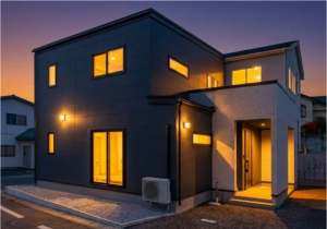 八戸市根城、新築一戸建ての外観画像です