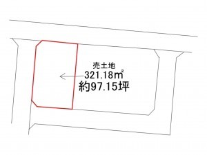 八戸市根城、土地の間取り画像です