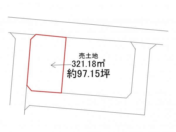 八戸市根城、土地の間取り画像です