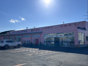 八戸市石堂、中古一戸建てのドラッグストア画像です