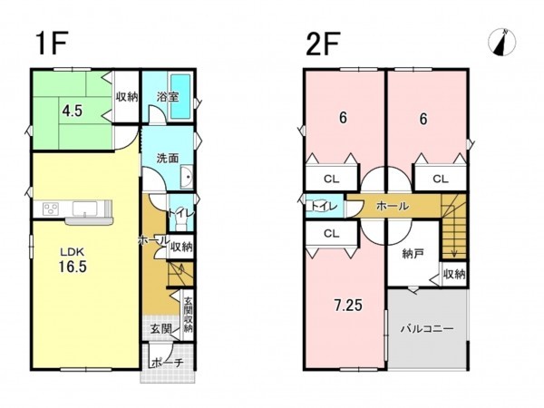 八戸市長者、新築一戸建ての間取り画像です