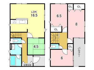 八戸市大字石手洗、新築一戸建ての間取り画像です