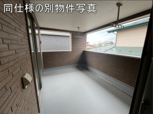 八戸市大字糠塚、新築一戸建てのバルコニー画像です