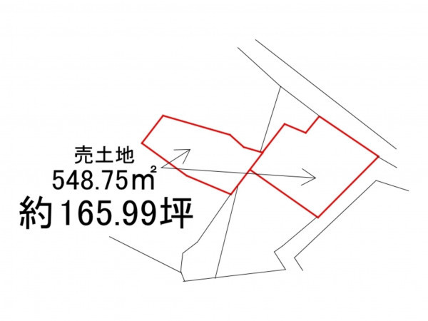 八戸市大字田向、土地の間取り画像です