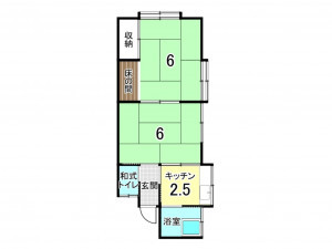 八戸市大字長苗代、収益物件/アパートの間取り画像です