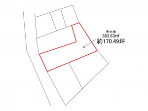 八戸市沼館、土地の間取り画像です