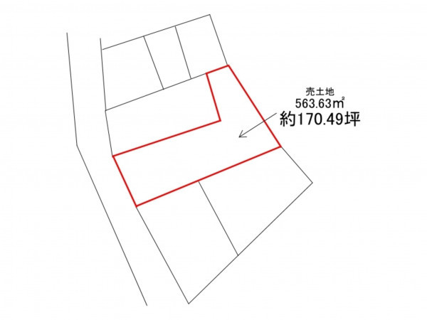 八戸市沼館、土地の間取り画像です