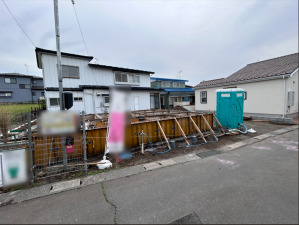 八戸市大字白銀町、新築一戸建ての外観画像です