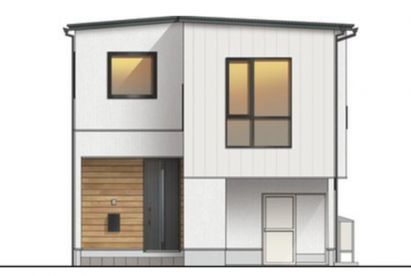 八戸市小中野、新築一戸建ての完成予想図（外観）画像です