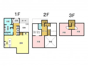 八戸市新井田西、中古一戸建ての間取り画像です