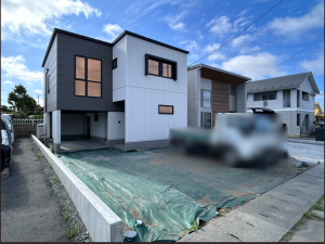 八戸市湊高台、新築一戸建ての外観画像です