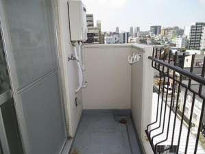 江東区亀戸、マンションのバルコニー画像です