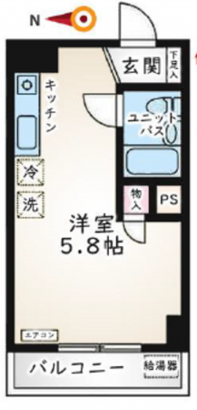 江東区亀戸、マンションの間取り画像です