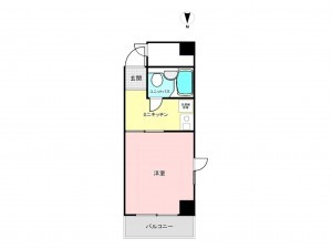 江東区東陽、マンションの間取り画像です