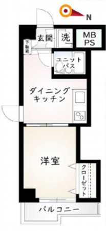 江東区大島、マンションの間取り画像です