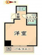 江東区亀戸、マンションの間取り画像です
