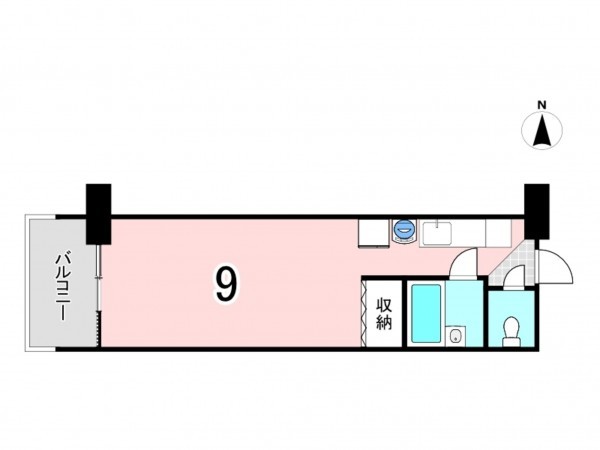 江東区亀戸、マンションの間取り画像です