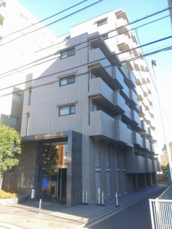 江東区亀戸、マンションの外観画像です