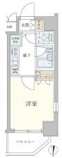 江東区亀戸、マンションの間取り画像です