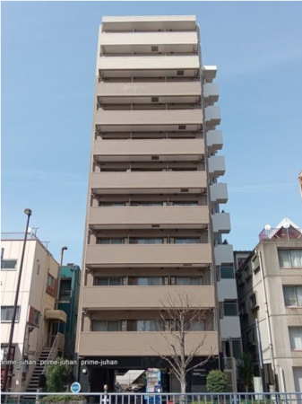 江東区亀戸、マンションの外観画像です