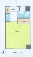 江東区大島、マンションの間取り画像です