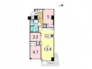 江東区南砂、マンションの間取り画像です