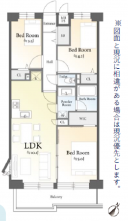 江東区南砂、マンションの間取り画像です