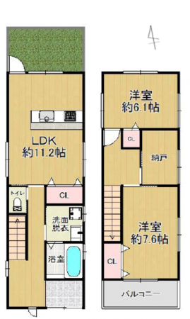 江東区東砂、土地の間取り画像です