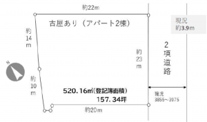 江東区南砂、土地の間取り画像です