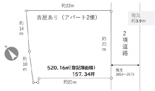 江東区南砂、土地の間取り画像です
