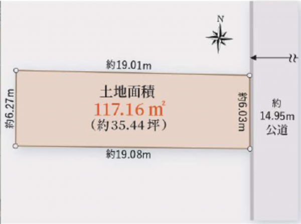江東区扇橋、土地の間取り画像です