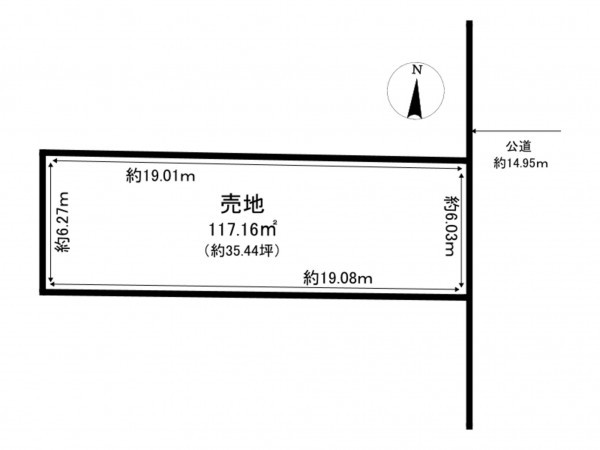 江東区扇橋、土地の間取り画像です