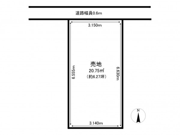 江東区大島、土地の間取り画像です
