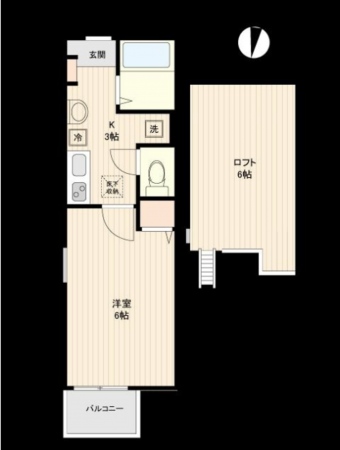 江東区大島、収益物件/アパートの間取り画像です