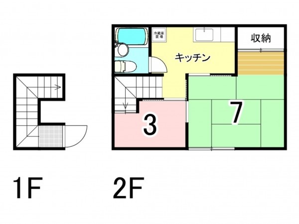 江東区北砂、収益物件/アパートの間取り画像です