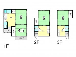 江東区南砂、収益物件/アパートの間取り画像です