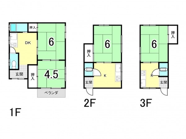 江東区南砂、収益物件/アパートの間取り画像です