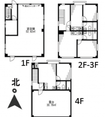 江東区扇橋、収益物件/マンションの間取り画像です