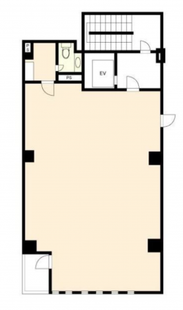江東区亀戸、収益物件/店舗付住宅の間取り画像です