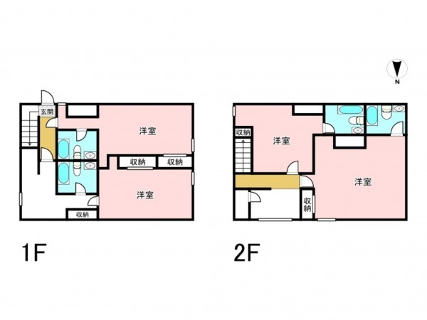 江東区大島、中古一戸建ての間取り画像です