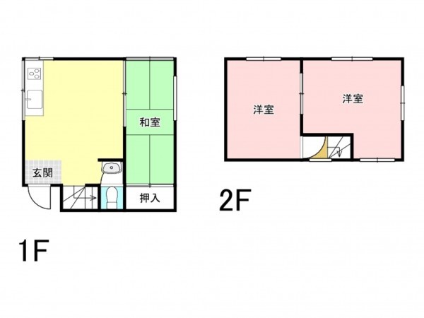 江東区北砂、中古一戸建ての間取り画像です