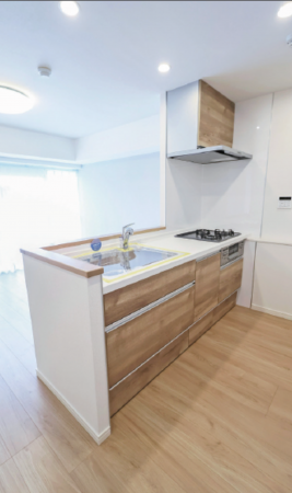 江東区東砂、マンションのキッチン画像です