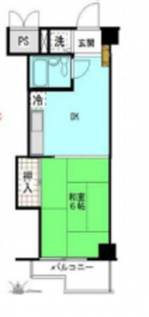 江東区大島、マンションの間取り画像です