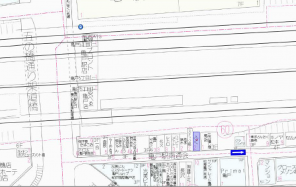 江東区亀戸、収益物件/店舗事務所の地図画像です