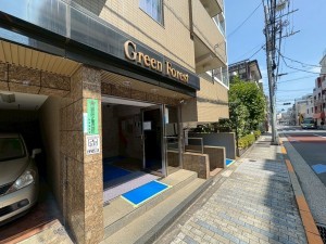 江東区亀戸、マンションのエントランス画像です