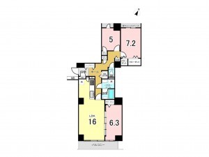 江東区南砂、マンションの間取り画像です