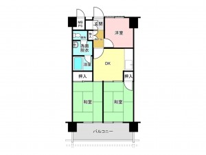 江東区東陽、マンションの間取り画像です