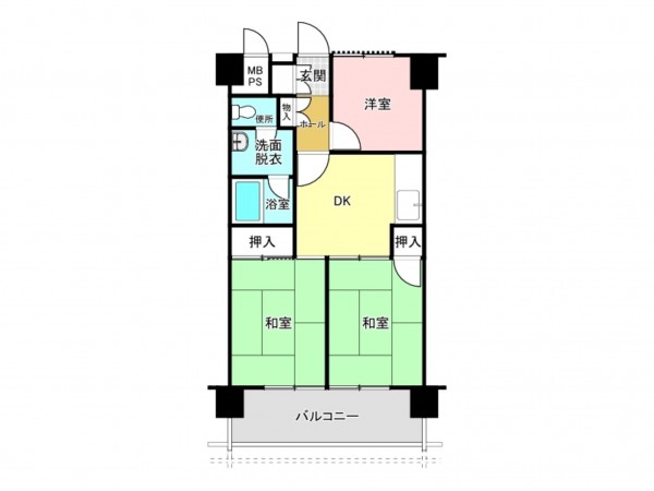 江東区東陽、マンションの間取り画像です